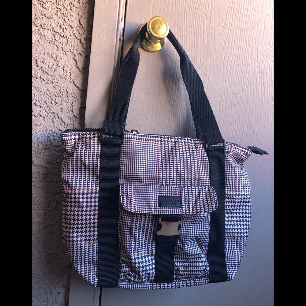 Ralph Lauren houndstooth tote
